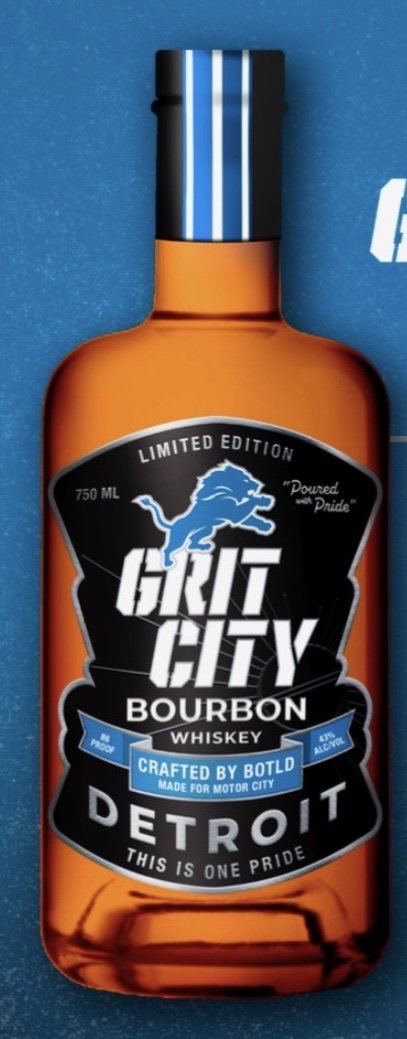 **DETROIT LIONS** Grit City Bourbon, USA (750ml) – Woods Wholesale Wine